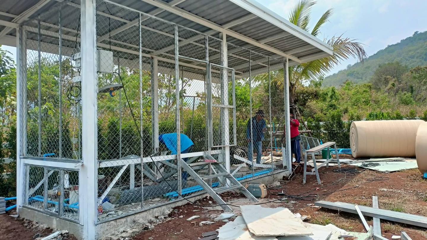 หน้างานวันนี้ ยาวๆ ไปค่ะ  **งานวางถังระบบน้ำ